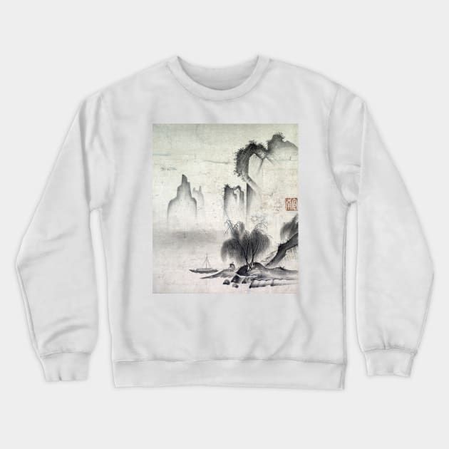 Kannan Figure Mooring a Boat Crewneck Sweatshirt by pdpress